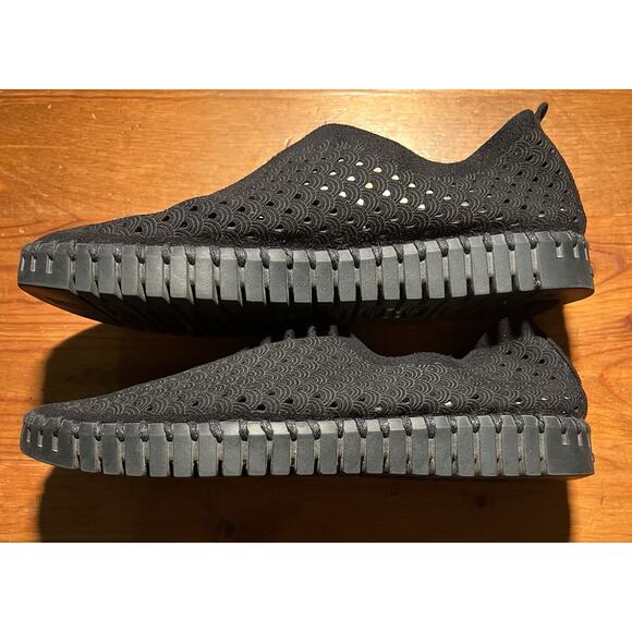 Isle Jacobsen Tulip Shoes Leather Slip On Black Womens Size 36 (5.5-6) - Picture 5 of 8